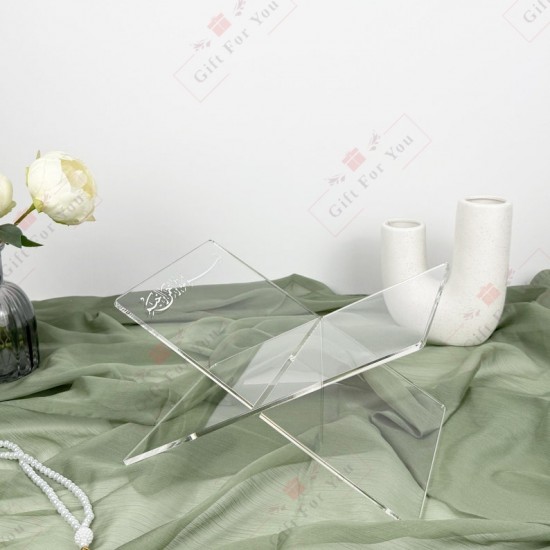 Premium Acrylic Quran Stand (Rehal) – Transparent Islamic Book Holder