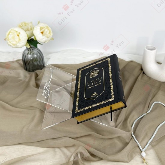 Premium Acrylic Quran Stand (Rehal) – Transparent Islamic Book Holder