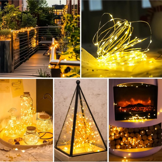 Warm Fairy String Lights - 10 Feet (Battery Operated) 