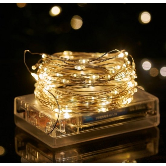Warm Fairy String Lights - 10 Feet (Battery Operated) 