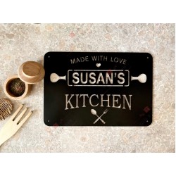 Personalized Kitchen Name Sign – “Made With Love” Design Personalized Kitchen Name Sign – “Made With Love” Design