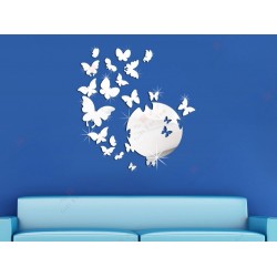 3D Butterflies Mirror Decor