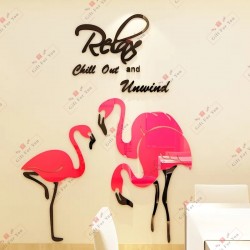 3D Flamingo Wall Decor 3D Flamingo Wall Decor