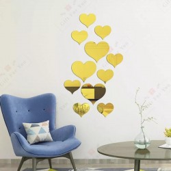 3D Hearts Mirror (10 Pcs) 3D Hearts Mirror (10 Pcs)