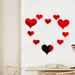 3D Hearts Mirror (10 Pcs) 3D Hearts Mirror (10 Pcs)