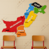3D Pakistan Map – Acrylic Wall Art in Multicolor Design