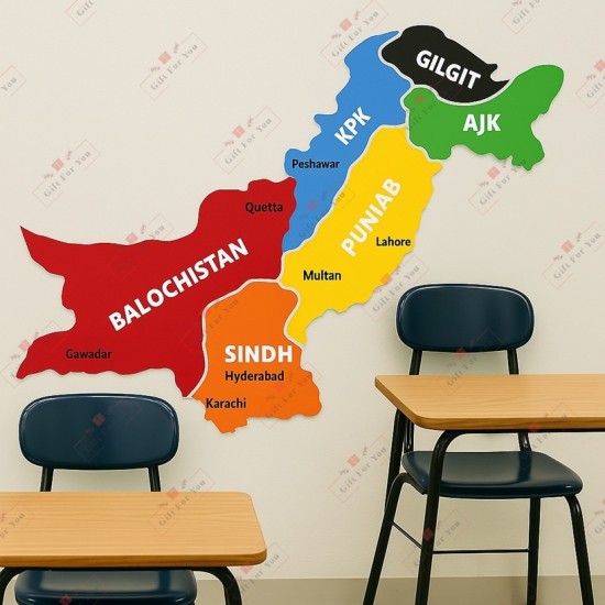 3D Pakistan Map – Acrylic Wall Art in Multicolor Design 3D Pakistan Map – Acrylic Wall Art in Multicolor Design