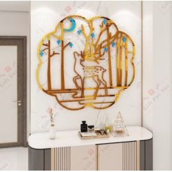 Golden Deer Wall Decor Golden Deer Wall Decor
