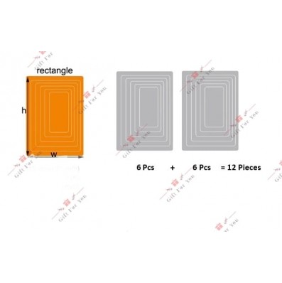Multi Pieces Rectangle (12 pieces) Multi Pieces Rectangle (12 pieces)