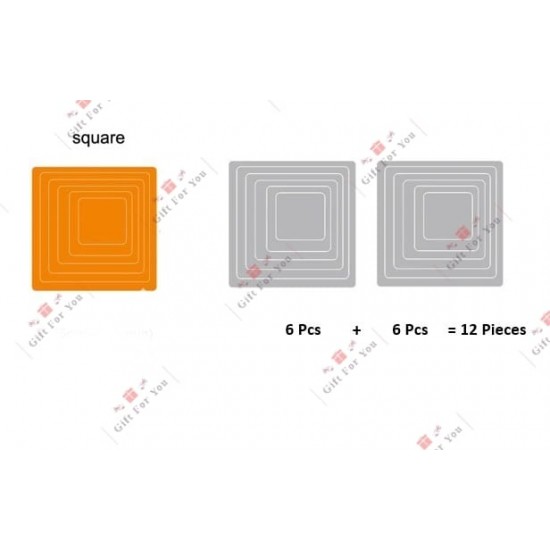 Square Multi Pieces  (12 pieces)