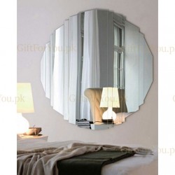 Stylish Vertical Cut Round Mirror Stylish Vertical Cut Round Mirror