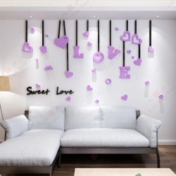 Sweet Love Hanging Hearts