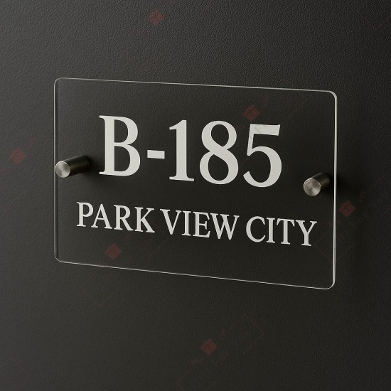 Elegant Acrylic House Number Sign