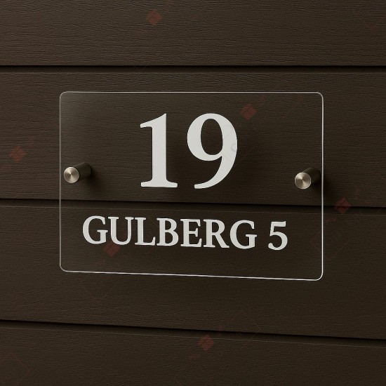 Elegant Acrylic House Number Sign