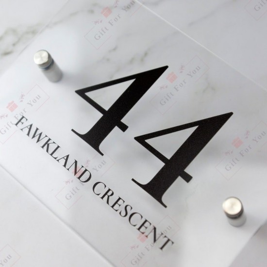 Elegant Acrylic House Number Sign