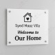 Personalized Acrylic Home Name Plate – Islamic Blessing Design