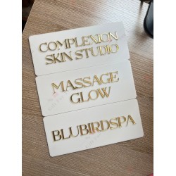 Luxury Acrylic Treatment Room Door Sign – Gold Letter Design Luxury Acrylic Treatment Room Door Sign – Gold Letter Design
