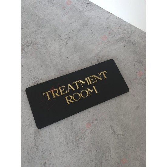Luxury Acrylic Treatment Room Door Sign – Gold Letter Design