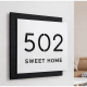 Modern House Number & Name Acrylic Sign Modern House Number & Name Acrylic Sign