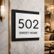 Modern House Number & Name Acrylic Sign Modern House Number & Name Acrylic Sign