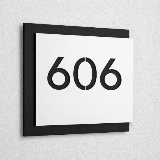 Modern House Number & Name Acrylic Sign Modern House Number & Name Acrylic Sign