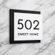 Modern House Number & Name Acrylic Sign Modern House Number & Name Acrylic Sign