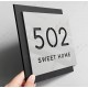 Modern House Number & Name Acrylic Sign Modern House Number & Name Acrylic Sign