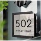 Modern House Number & Name Acrylic Sign Modern House Number & Name Acrylic Sign