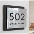 Modern House Number & Name Acrylic Sign