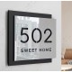Modern House Number & Name Acrylic Sign Modern House Number & Name Acrylic Sign