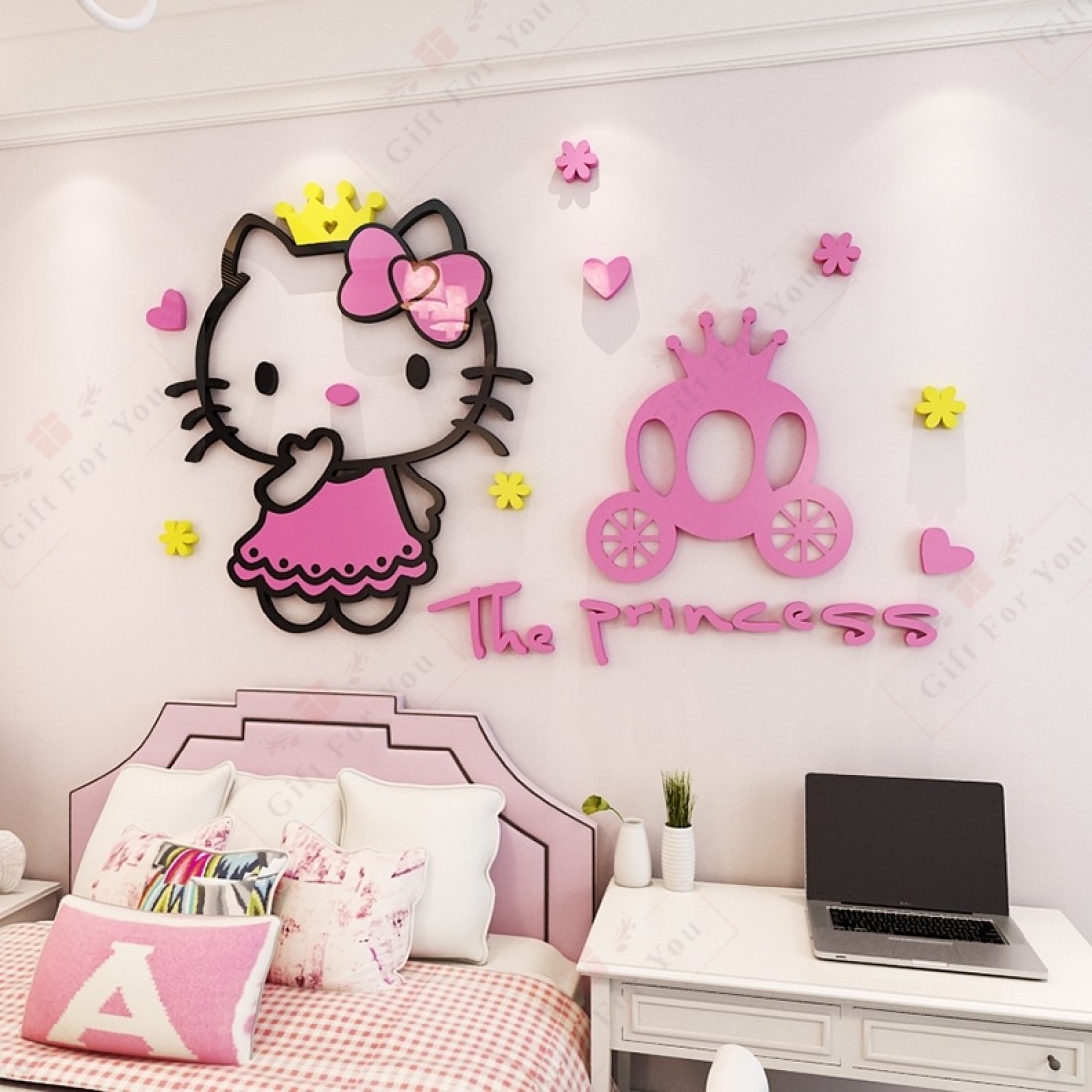 Cartoon Characters Wall Decor Kitty The Princess