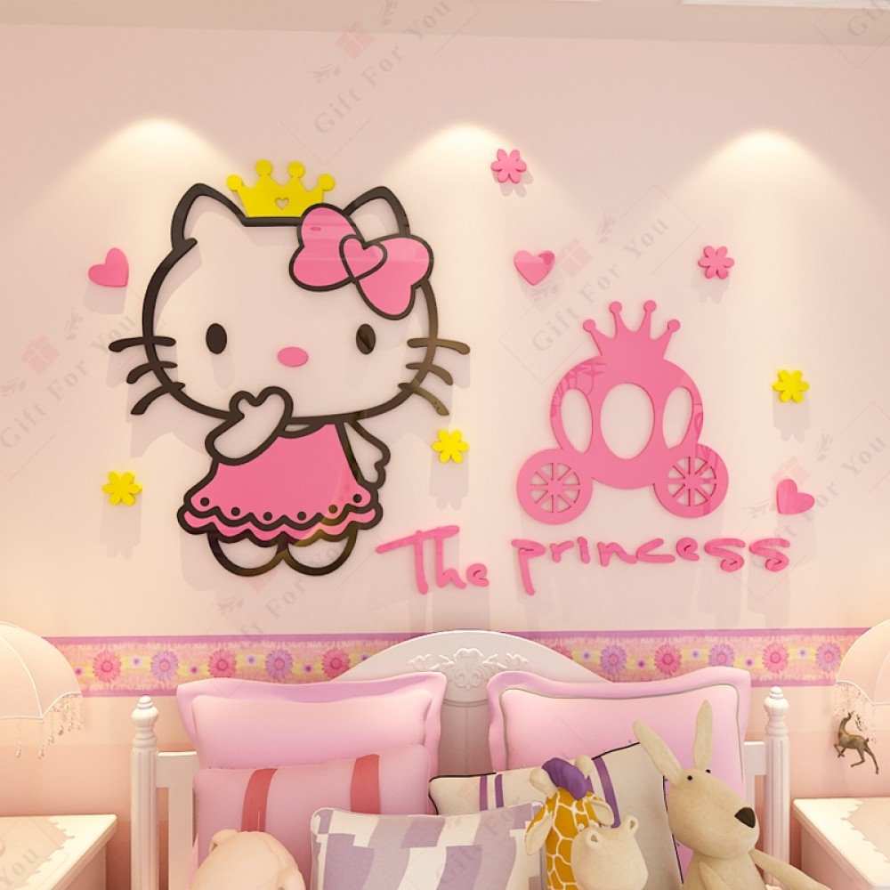 Cartoon Characters Wall Decor Kitty The Princess