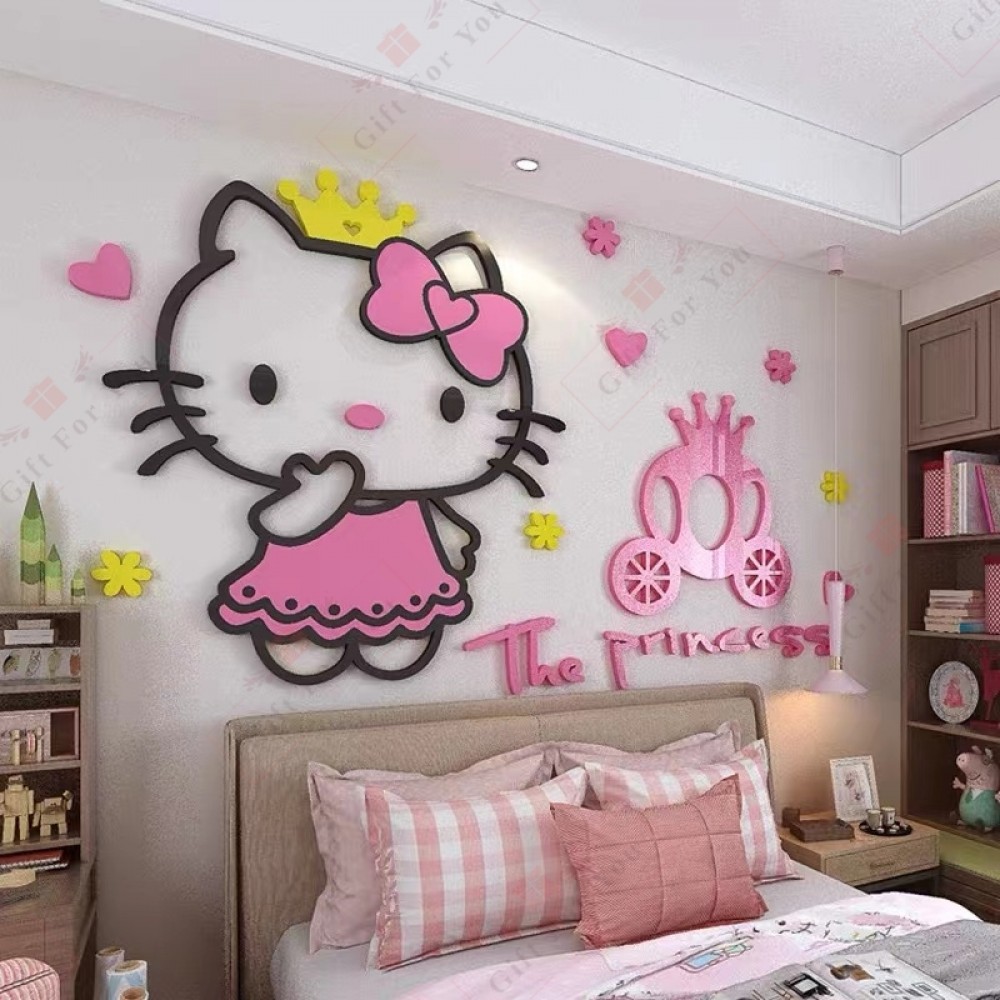 Cartoon Characters Wall Decor Kitty The Princess