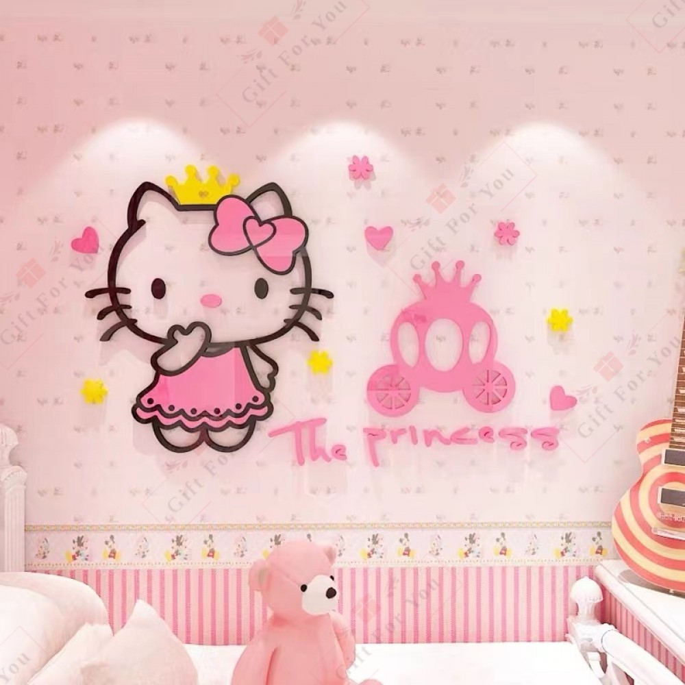 Cartoon Characters Wall Decor Kitty The Princess