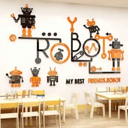 Robot 3D Wall Decor for Kids Room – My Best Friends Robot Wall Art