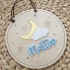 Personalized Moon & Stars Baby Name Hanging Plaque