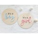 It's a Boy/It's a Girl Wooden Birth Announcement Plaque