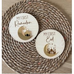 My First Ramadan & Eid Wooden Milestone Plaque