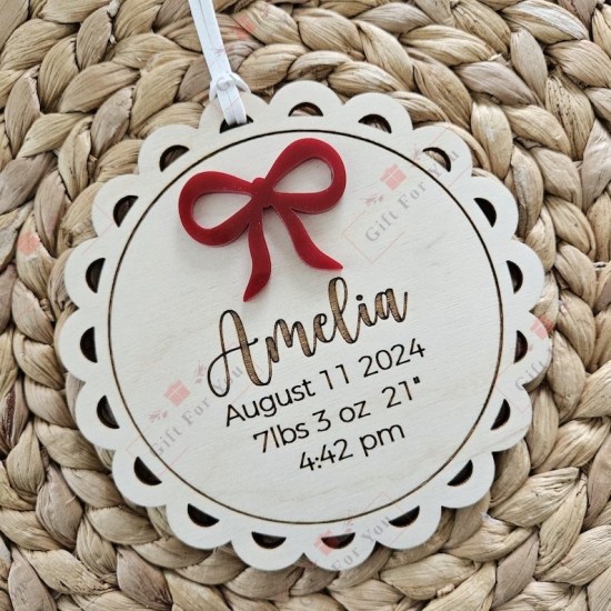 Personalized Wooden Birth Announcement Plaque