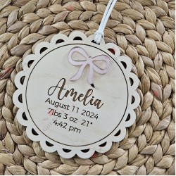 Personalized Wooden Birth Announcement Plaque
