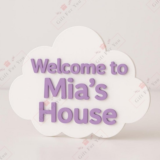 Cloudy Welcome Home Sign Cloudy Welcome Home Sign