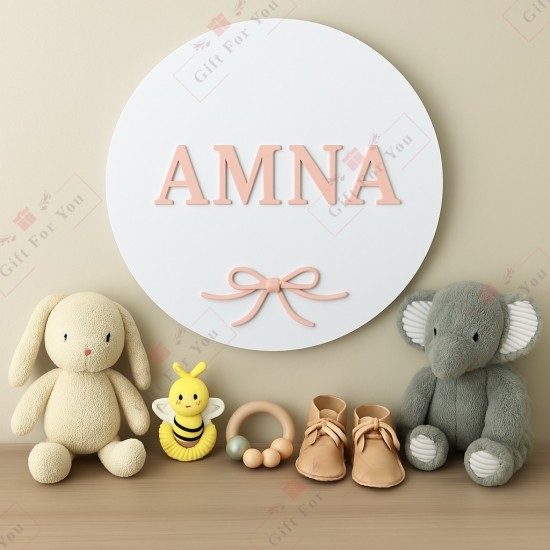 Custom Name Acrylic Wall Circle Custom Name Acrylic Wall Circle