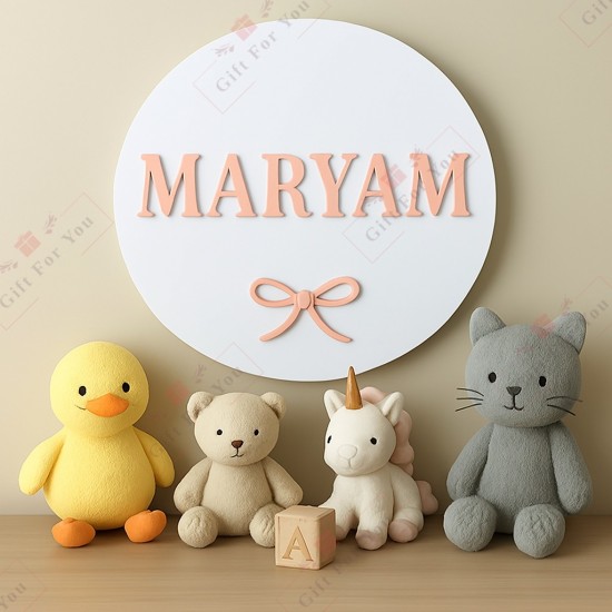 Custom Name Acrylic Wall Circle Custom Name Acrylic Wall Circle