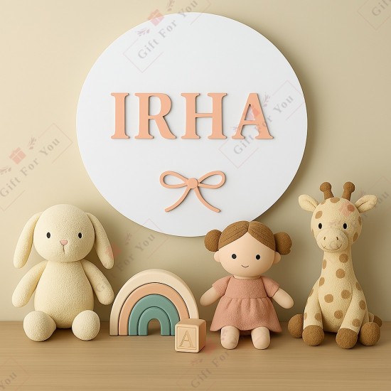 Custom Name Acrylic Wall Circle Custom Name Acrylic Wall Circle