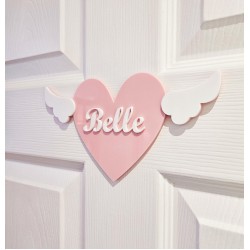 Heart With Wings Customized Name Sign Heart With Wings Customized Name Sign