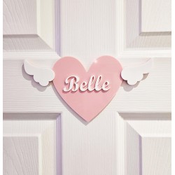 Heart With Wings Customized Name Sign Heart With Wings Customized Name Sign