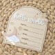 Hello World Baby Birth Announcement Wooden Plaque