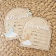 Hello World Baby Birth Announcement Wooden Plaque