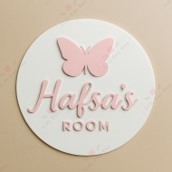 Personalized Butterfly Kids Room Name Sign