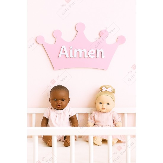 Personalized Crown Name Acrylic Sign Personalized Crown Name Acrylic Sign